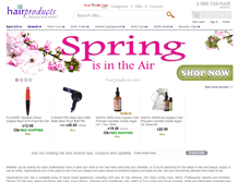 Tablet Screenshot of hairproducts.com